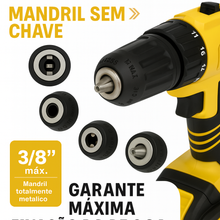 Carregar imagem no visualizador da galeria, Parafusadeira e Furadeira 48V Com 2 Baterias Maleta e Acessórios Completo