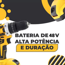 Carregar imagem no visualizador da galeria, Parafusadeira e Furadeira 48V Com 2 Baterias Maleta e Acessórios Completo
